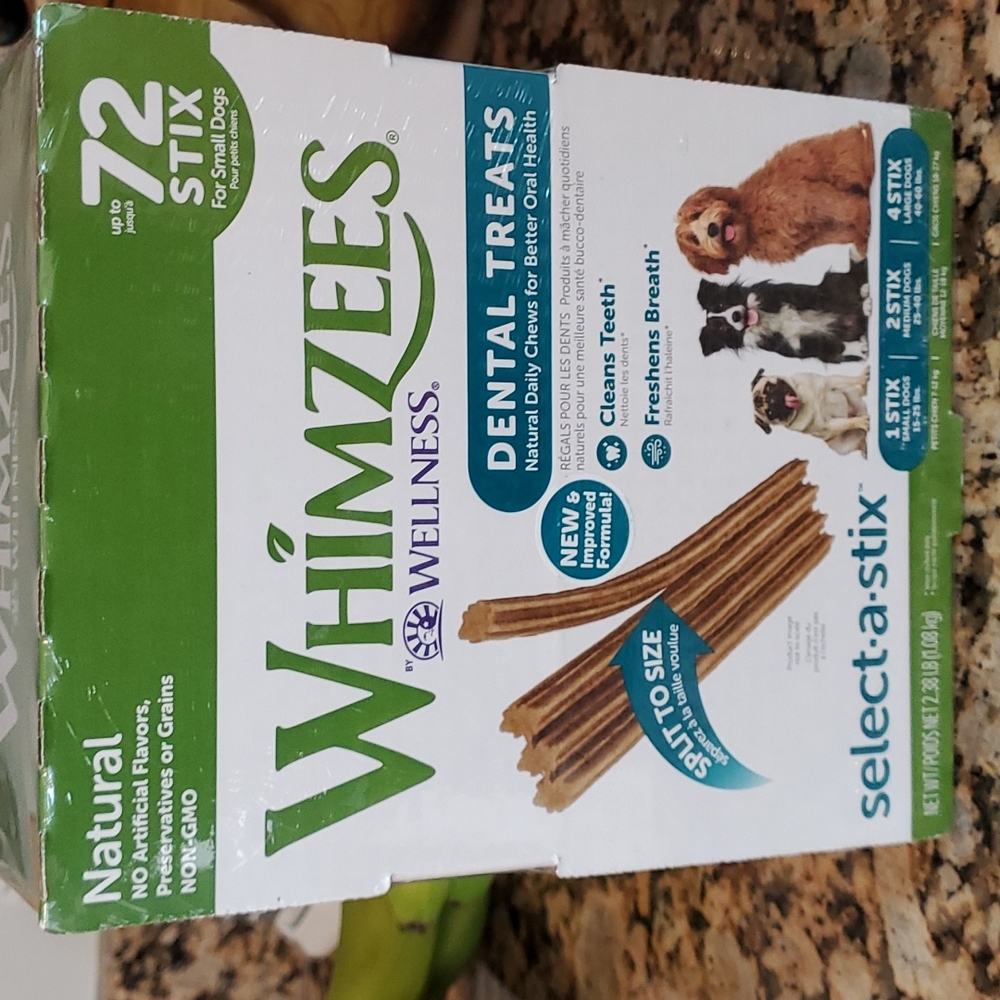 NEW sealed whimzees dog dental treats 72 stix